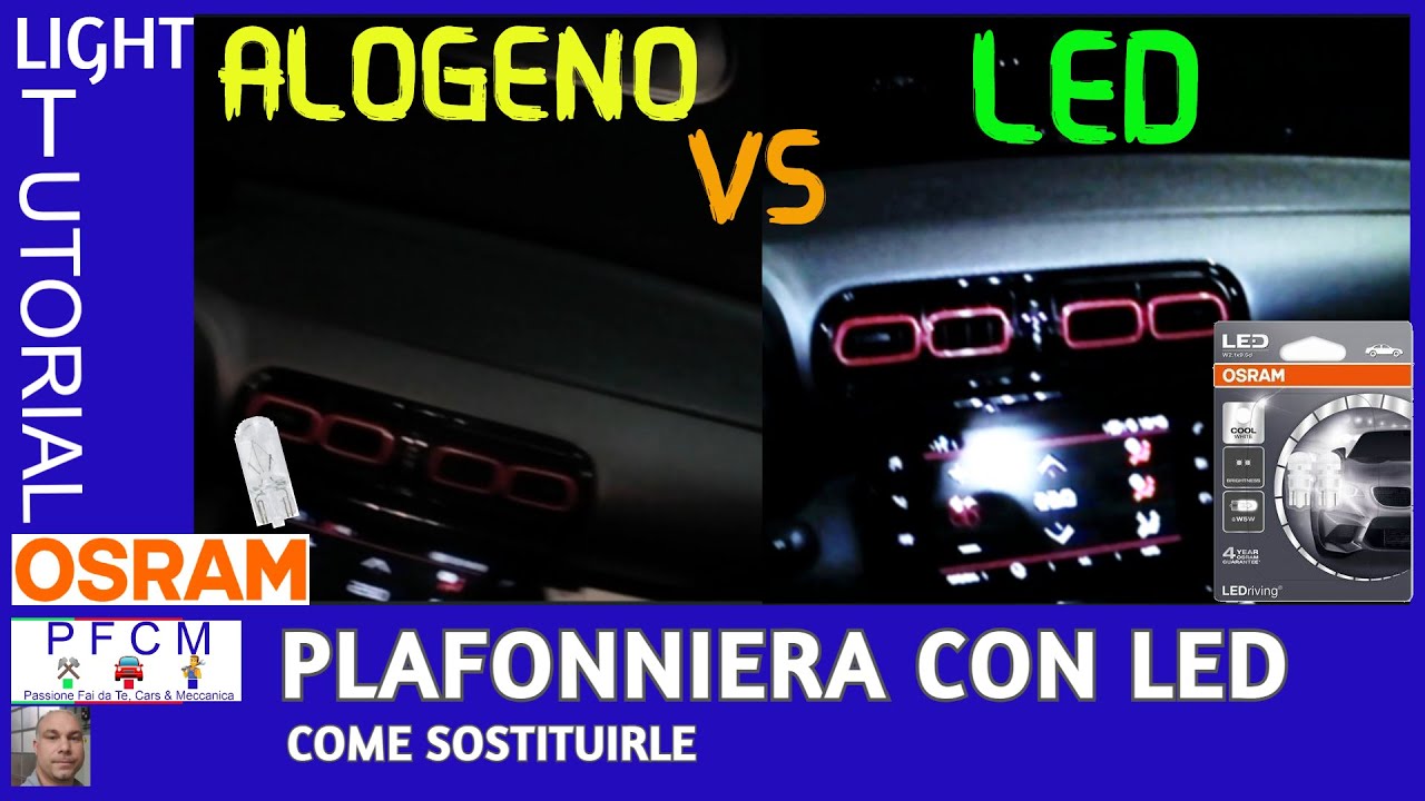 💡LUCI ABITACOLO A LED💡NELLA PLAFONIERA DELLA OSRAM.TANTA LUMINOSITA IN PIÙ!!!🤩🤩il video