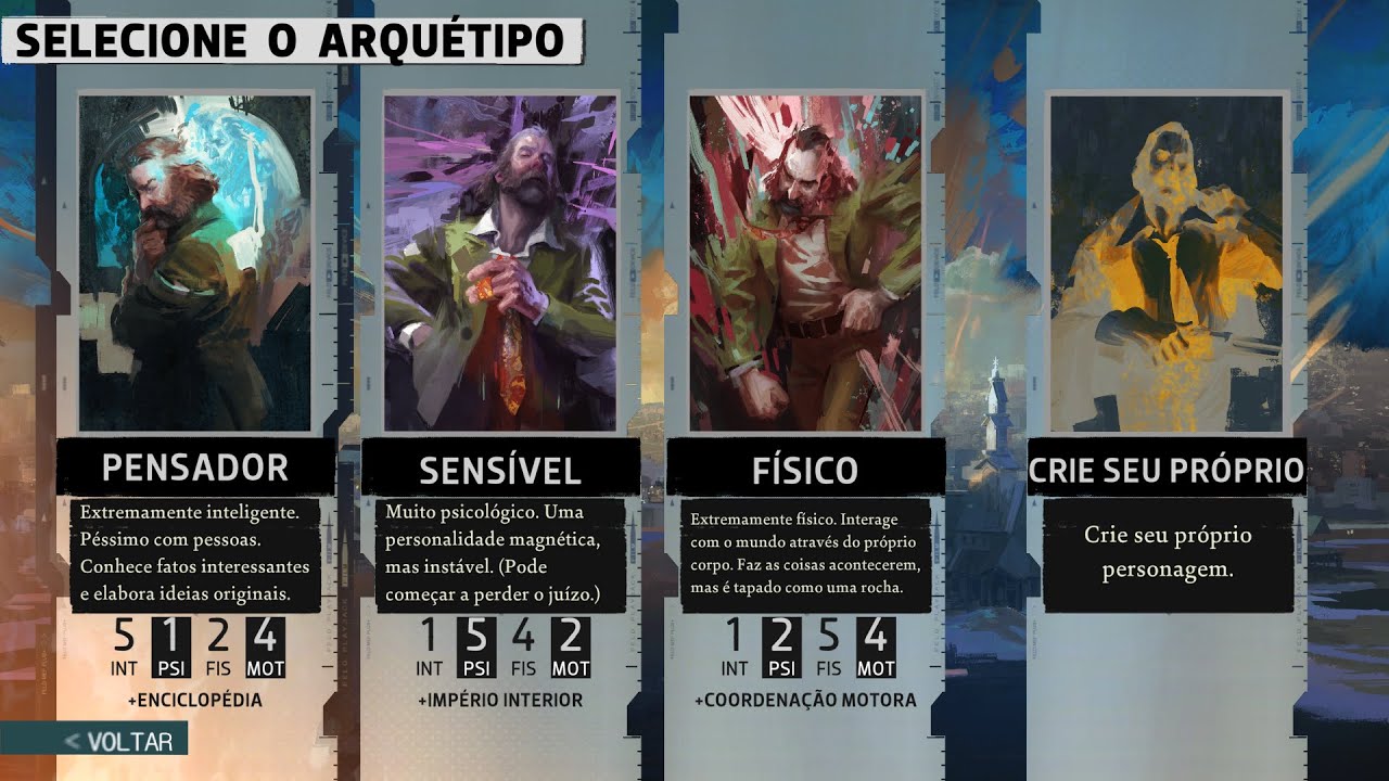 Como monta a sua build no Disco Elysium