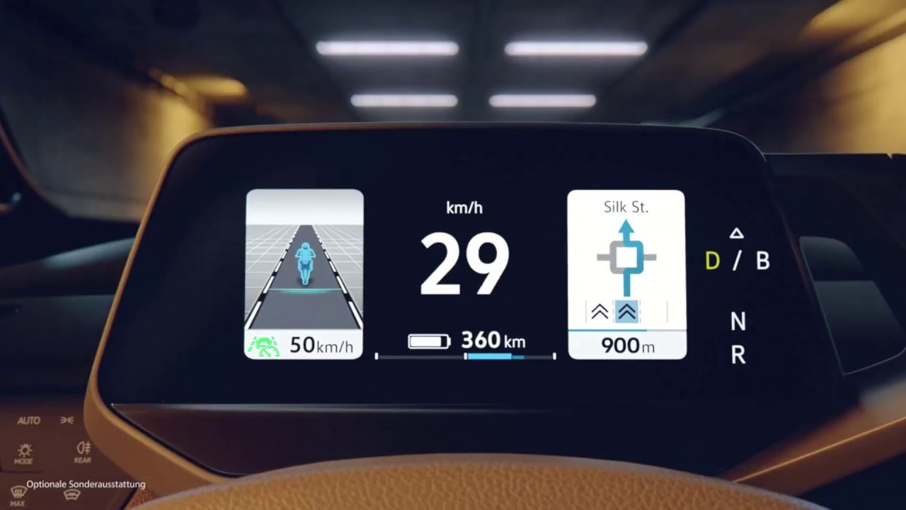 Volkswagen ID 3 display dashboard interior speedometer