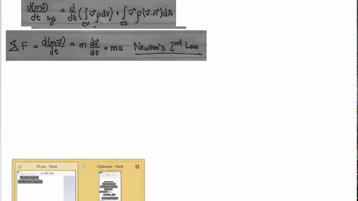 Reynolds Transport Theorem - Linear Momentum - Example 1