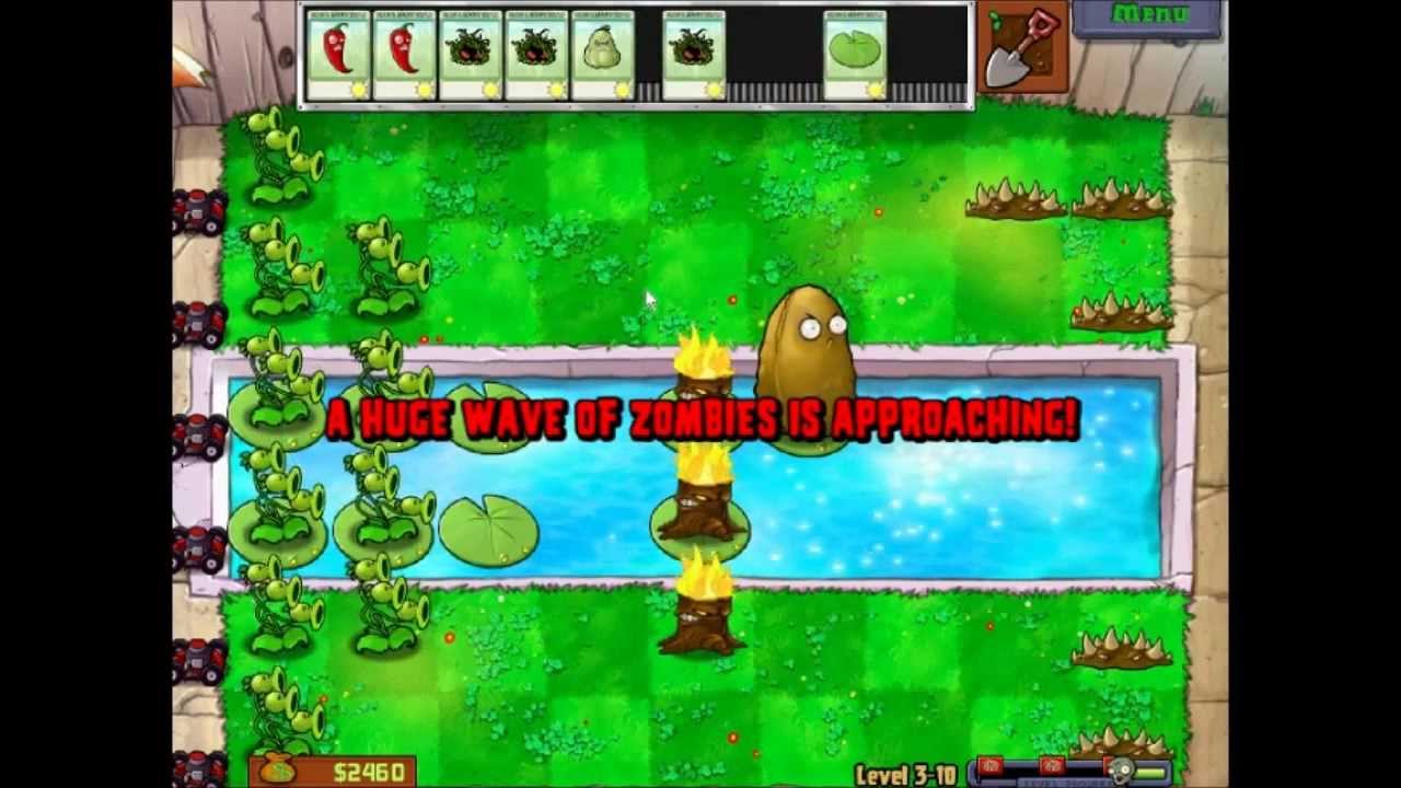 Plants vs. Zombies - Playthrough - Adventure - Level 3-10 (normal)