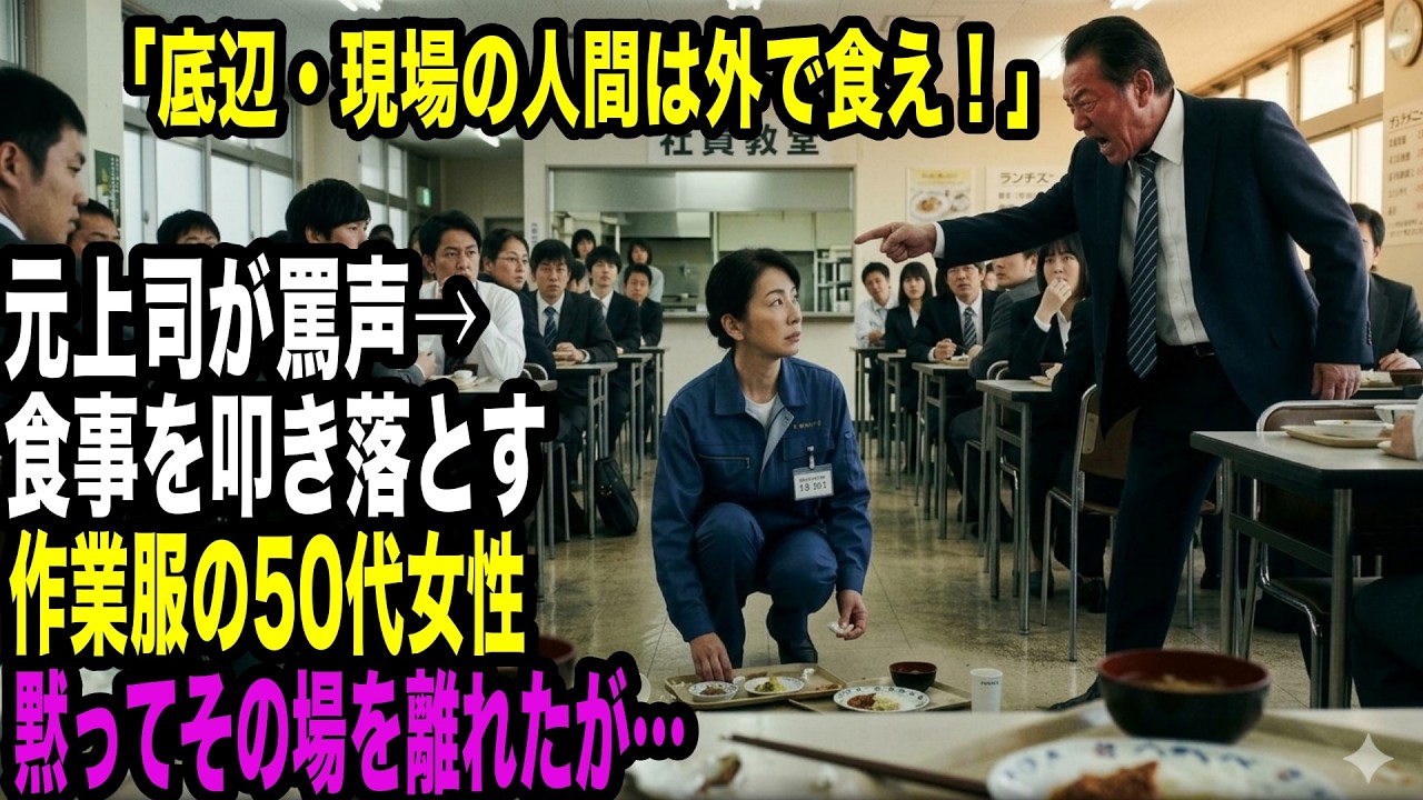 「底辺現場の人間は外で食え！」元上司が罵声&rarr;食事を叩き落とされた作業服の50代女性、黙ってその場を離れたが&hellip;