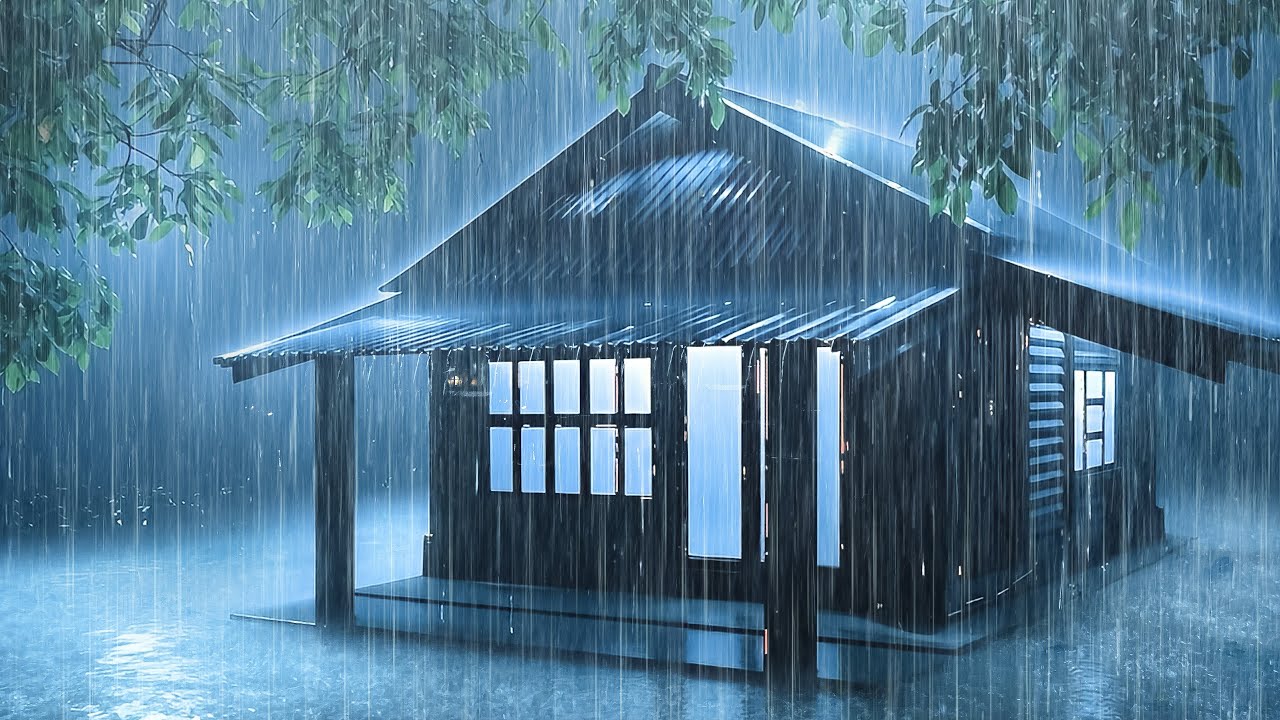 Deep Relaxation to Sleep Soundly with a Huge Rainstorm | Heavy Rain & Distant Thunder for Deep Sleep