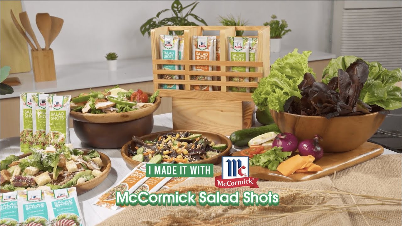 Try out dry salad dressing with McCormick Salad Shots in Caesar, Cilantro Lime, and Roasted Sesame!