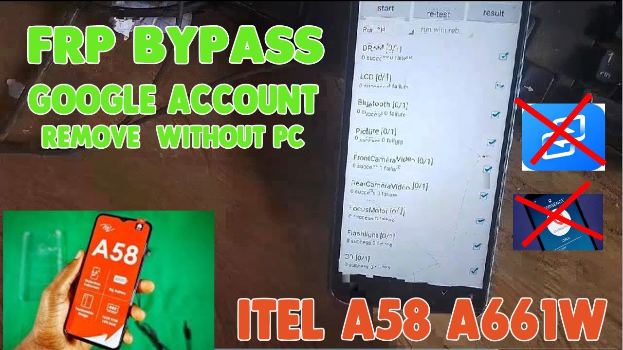 comment débloquer compte google itel a58 (A661W): applications bloqués,  frp de haute  protection