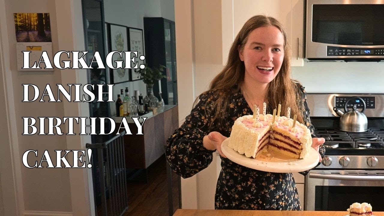 How to Make DANISH LAGKAGE! (Layered Birthday Cake) Full Cake Recipe & Assembly!