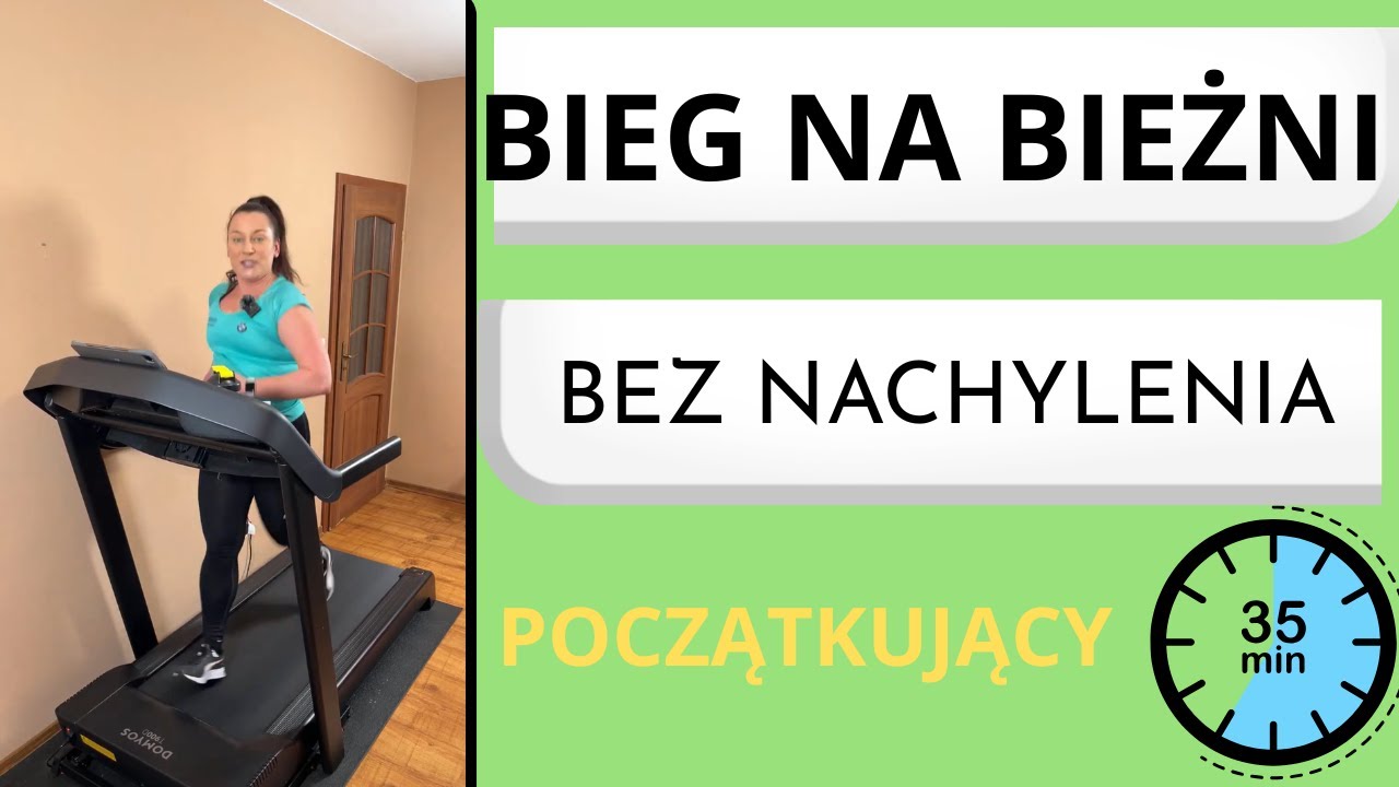 #39: 🏃‍♀️ 35 MIN BIEG na BIEŻNI dla POCZĄTKUJĄCYCH | Stopniowe Wydłużanie Biegu | Bez Nachylenia