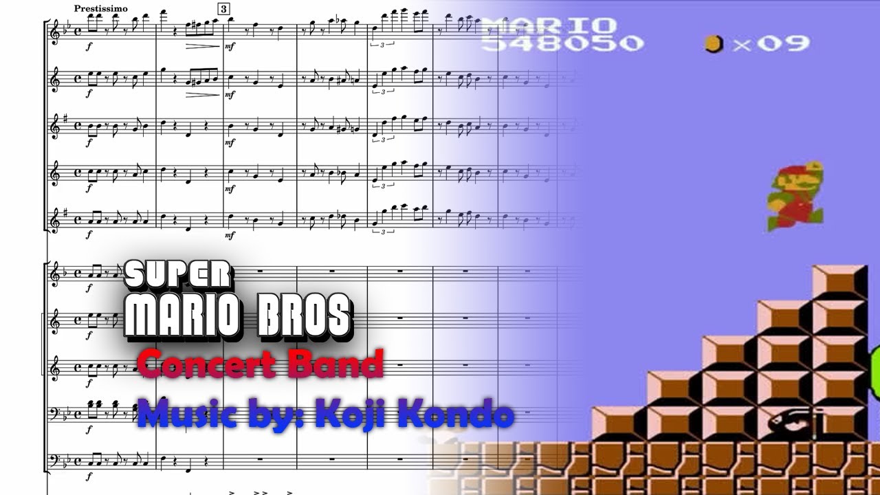 Score - Super Mario Bros  - Banda de Concierto