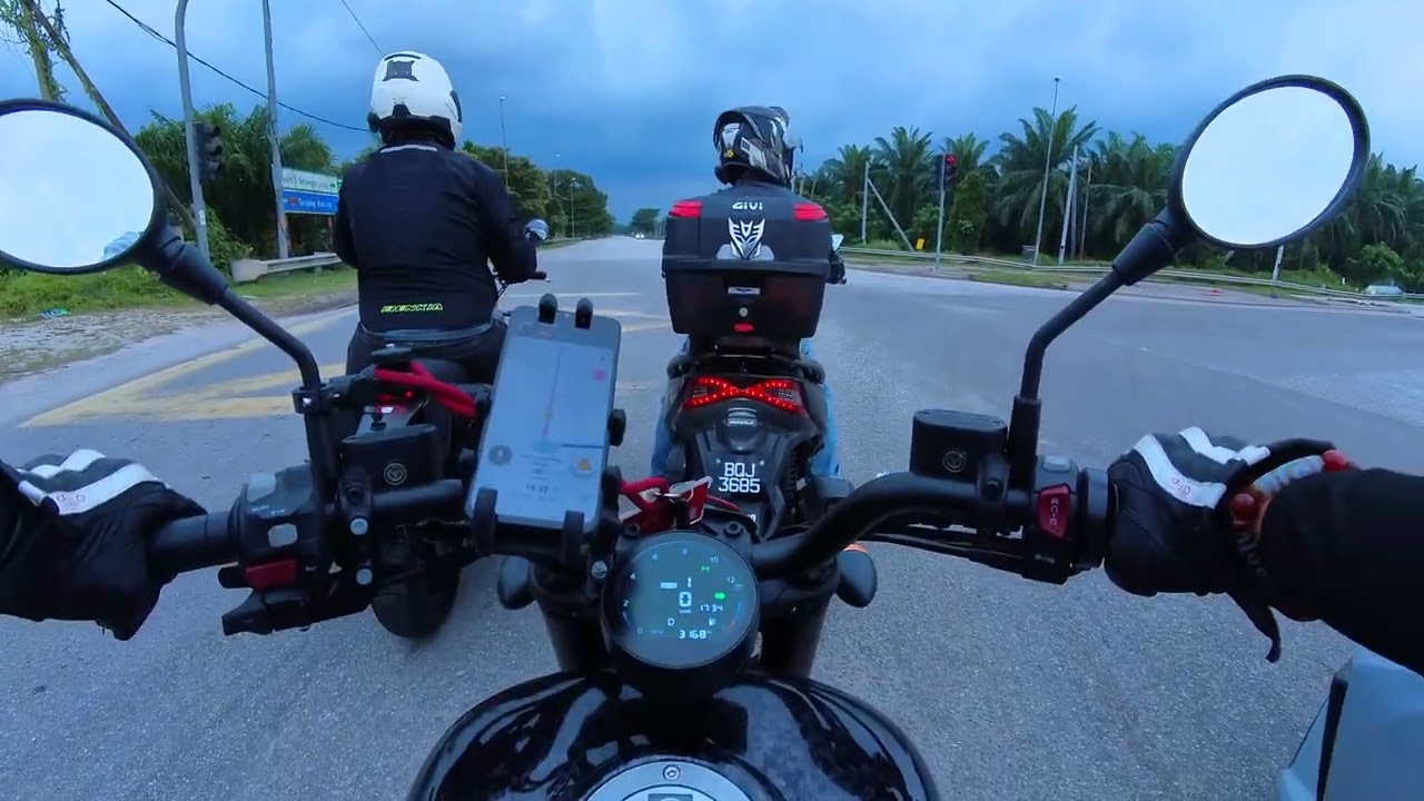 QJ Motor SRV250 AMT ride to Sekinchan ft CB350RS & Elegan250 Part5