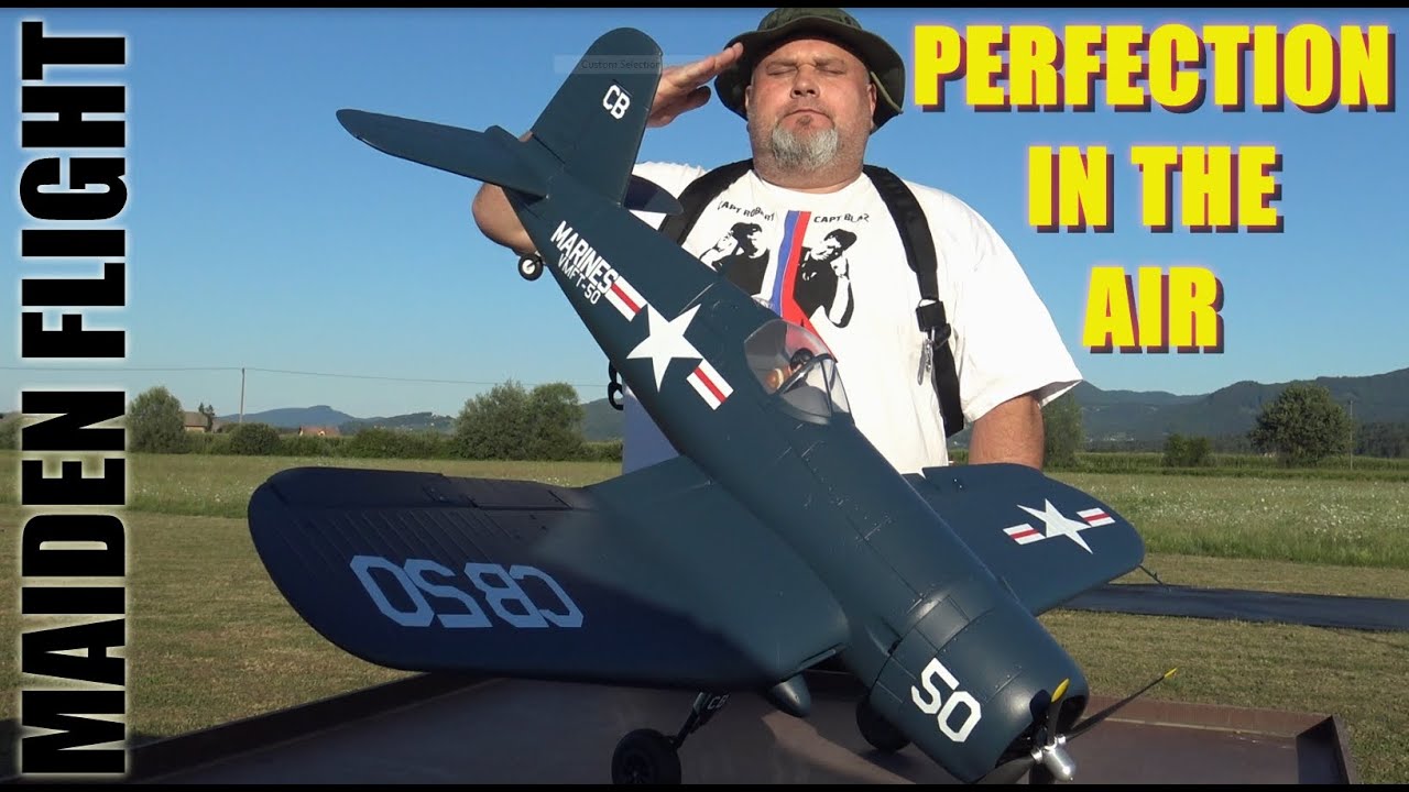 EFlite F4U-4 Corsair 1.2m BNF Basic with AS3X and SAFE Select Maiden flight