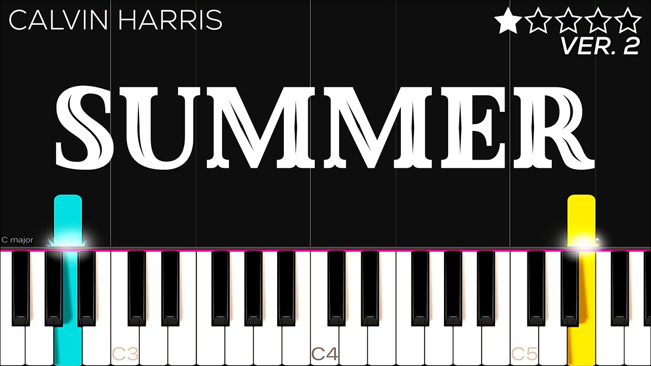 Calvin Harris - Summer | EASY Piano Tutorial