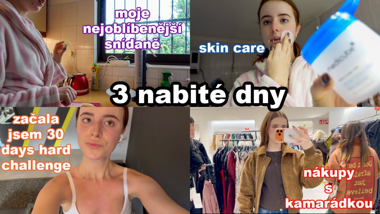3 dny bolesti | 30 Days HARD Challenge, moje skin care, nákupy, recept na super snídani