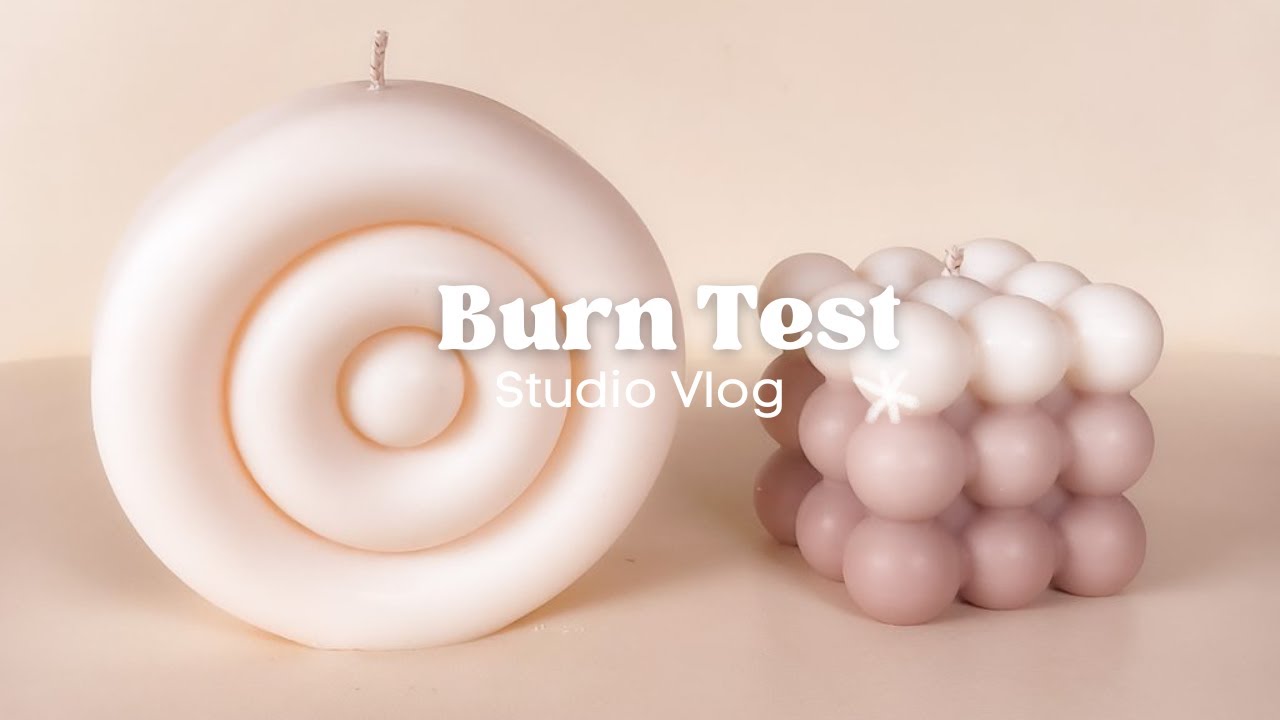New shape!! How to test decorative candle? Test burn | Wick testing | Making candles & tips