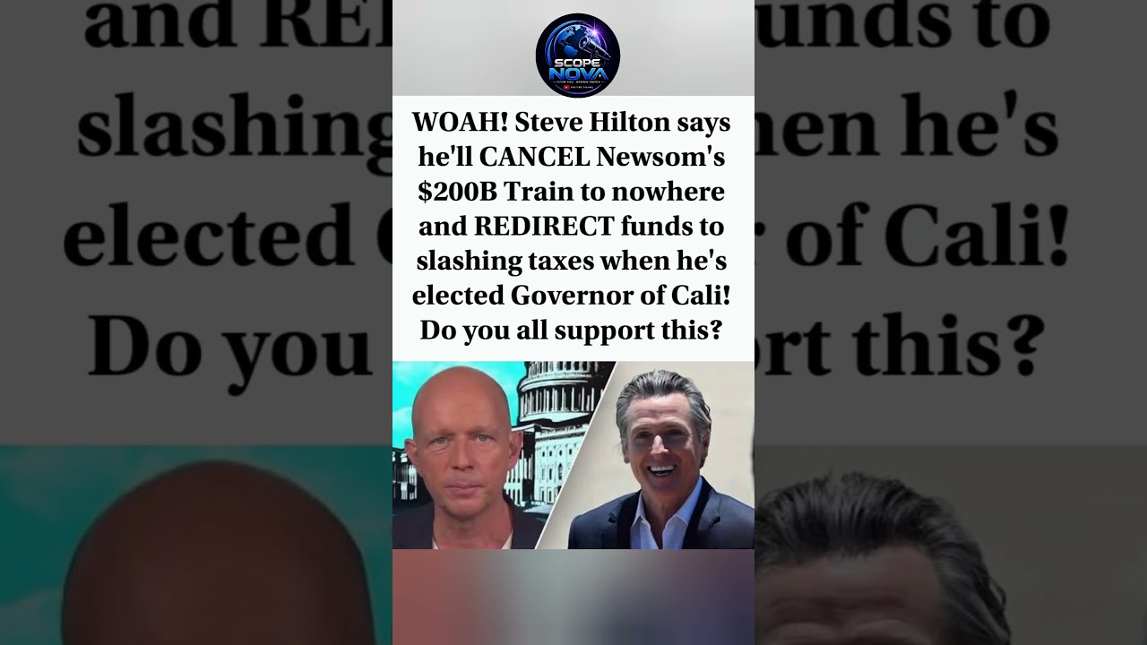 Steve Hilton proposes ending CA highspeed rail funding and redirecting money to tax cuts #California