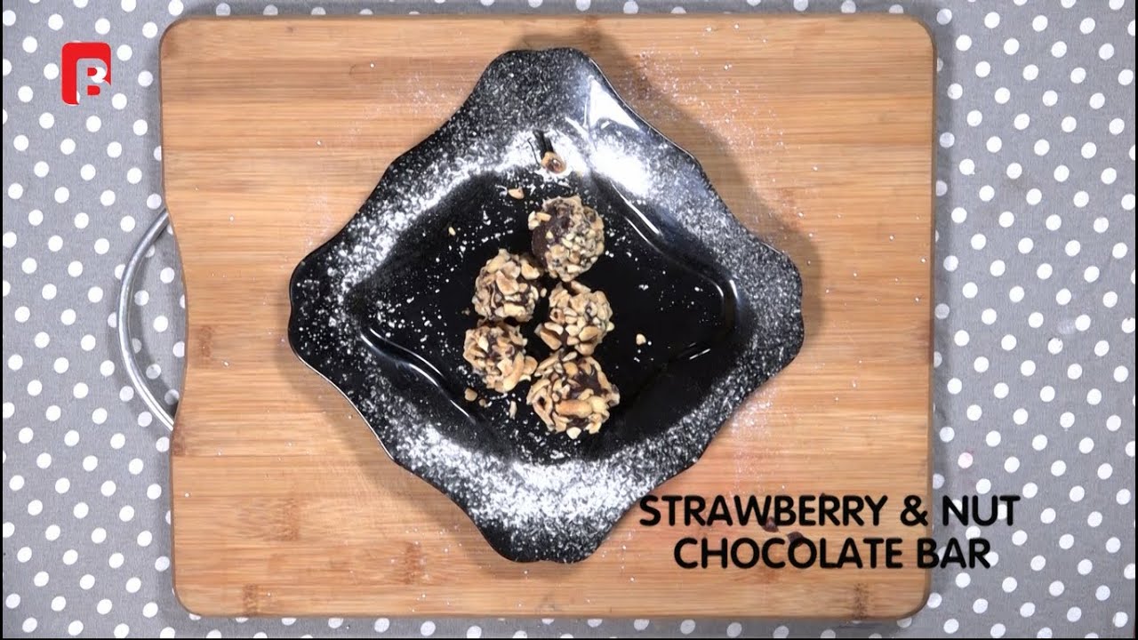 STRAWBERRY AND NUTS CHOCOLATE BALL | QUICK FIX | FOODIES CLUB