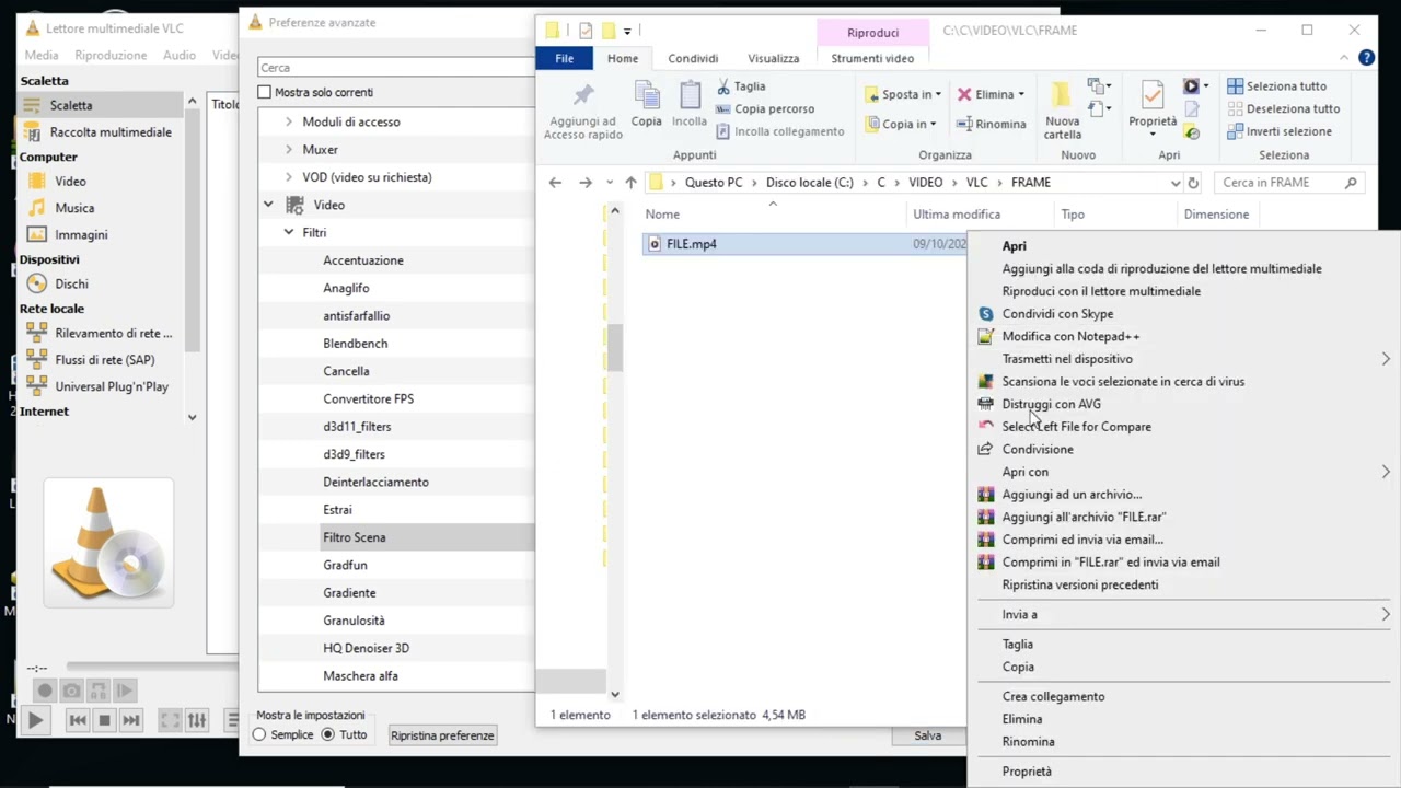 Estrarre un frame da un video con VLC Media Player
