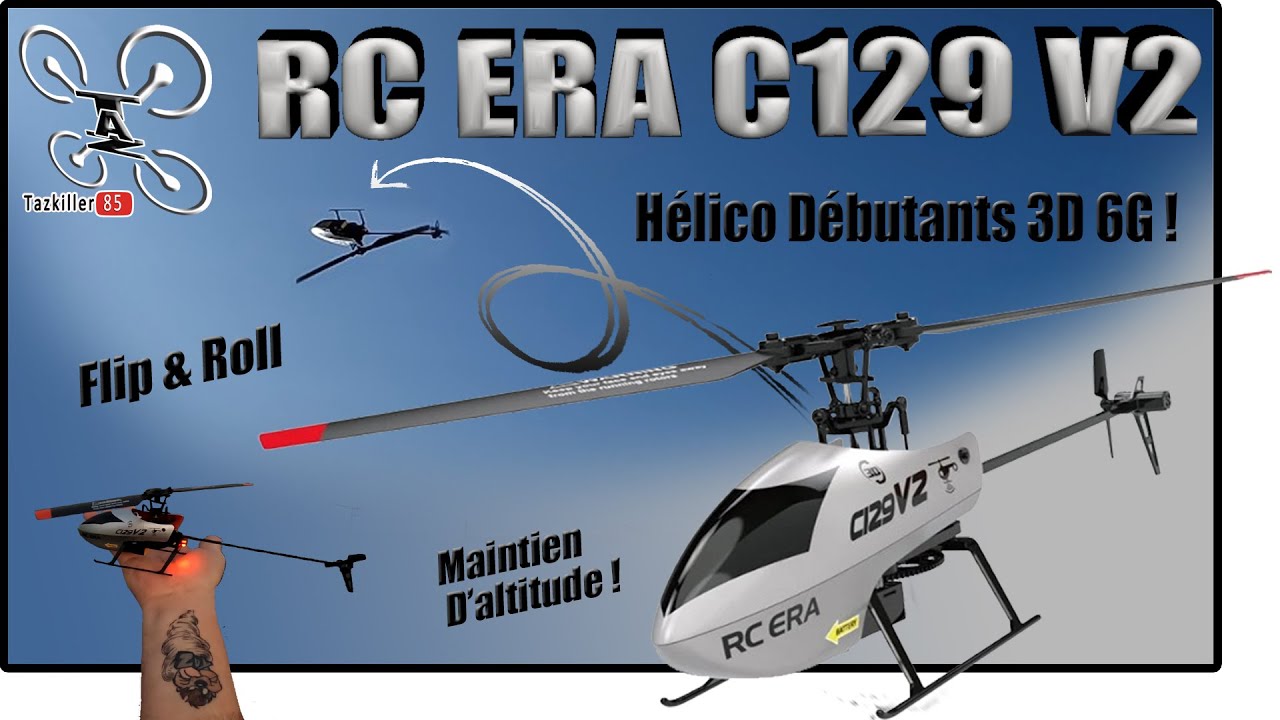 RC ERA C129 V2 Hélico débutant + 3D Aérobatics  - Review Test Démo - Résultat du concours !