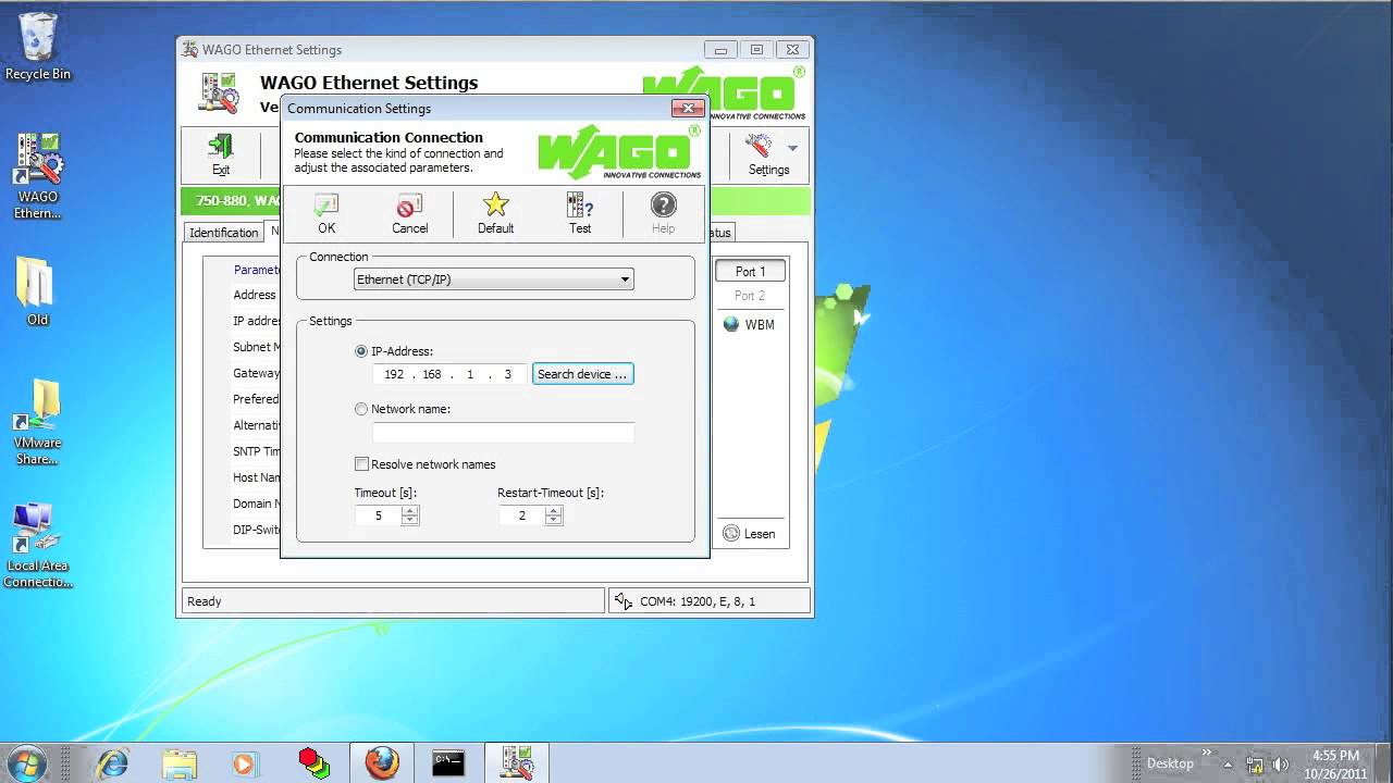 WAGO Ethernet Settings Software 759 316