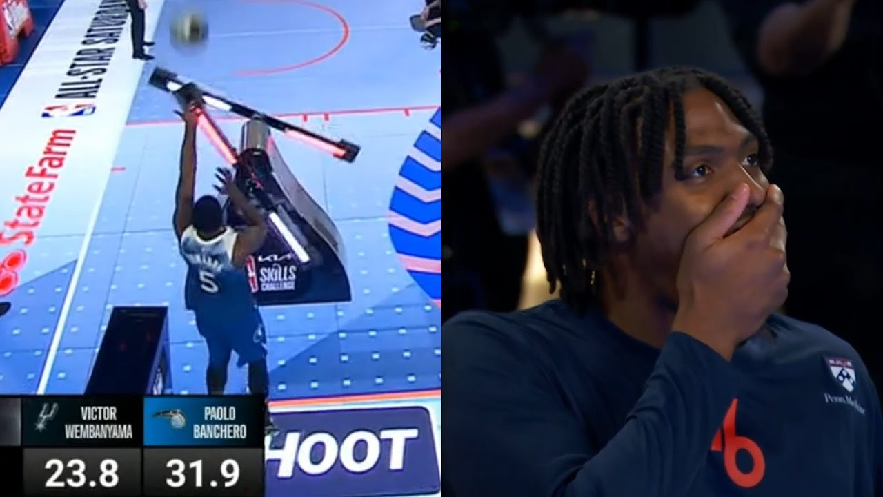 Anthony Edwards does Skills Challenge left handed and Reggie Miller was heated 😂