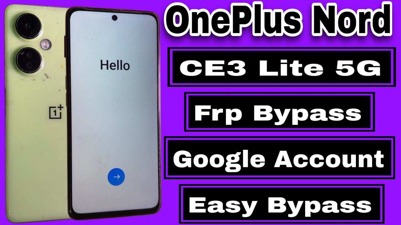 OnePlus Nord CE3 5G Frp Bypass || Google Account Bypass || Email ID Lock 🔒 Remove #smartmobiletech 