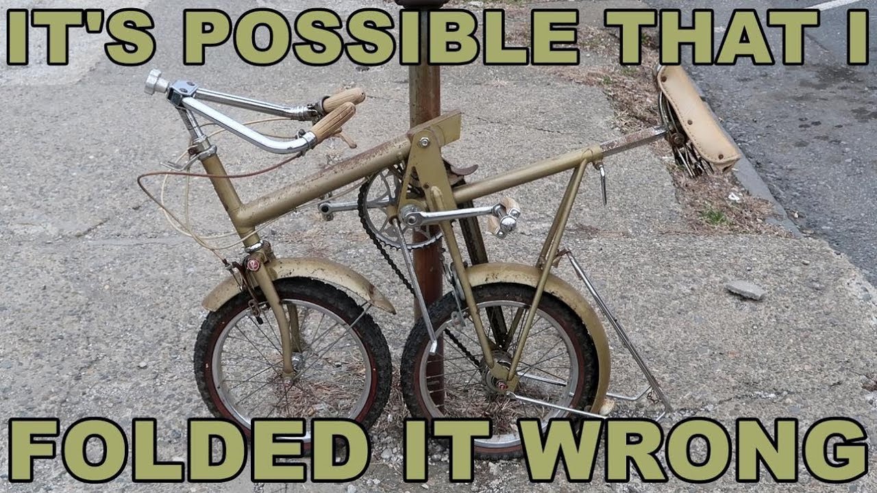 A super cool 1966 Raleigh folding bike in the super cool city of Newburgh NY
