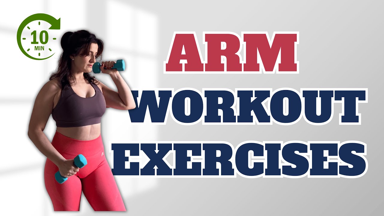 10 MINUTE BEST ARM EXERCISES FOR FLABBY ARMS | Arms TONING Exercises For Females with Dumbbells