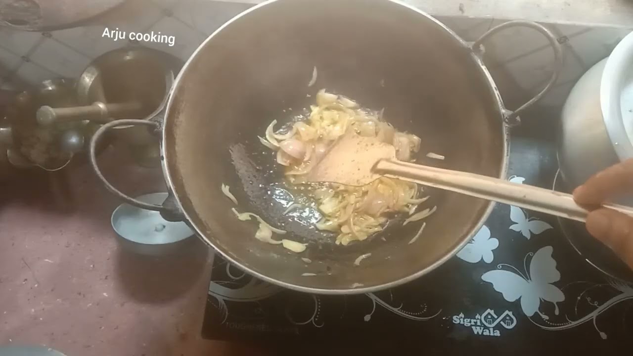 Begun bhaja o machher tarkari