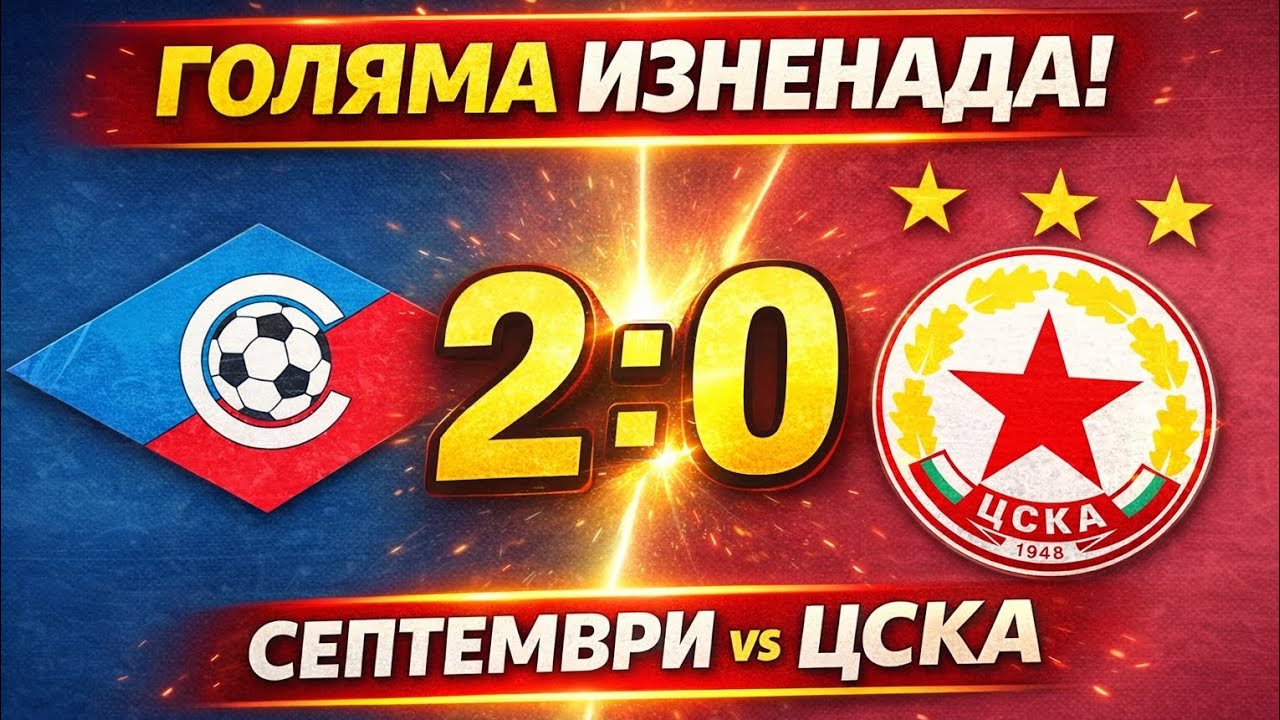 Септември - ЦСКА.2:0.28/02/26. 23ти кръг А група сезон 25/26.