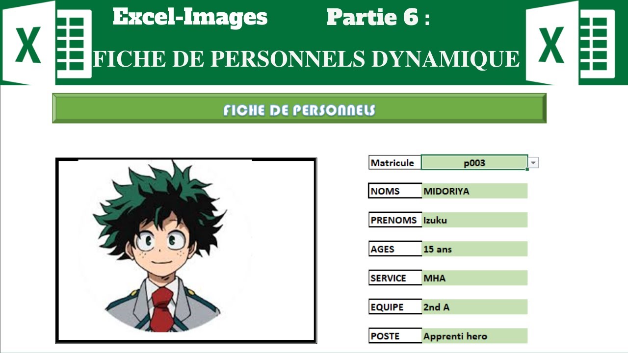Comment faire une fiche de personnel avec des images dynamiques sur Excel 👌