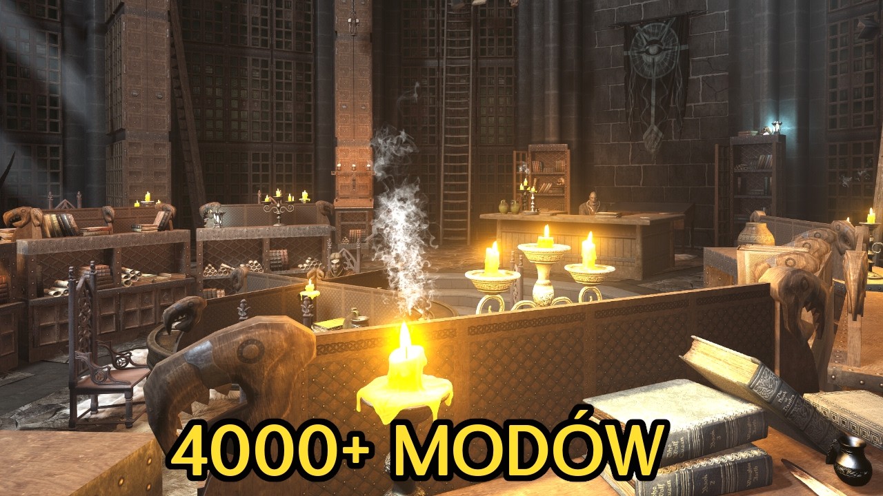 Niesamowita biblioteka Akademii Magów | Skyrim Anniversary Edition #40 4000+ MODÓW | Lorerim