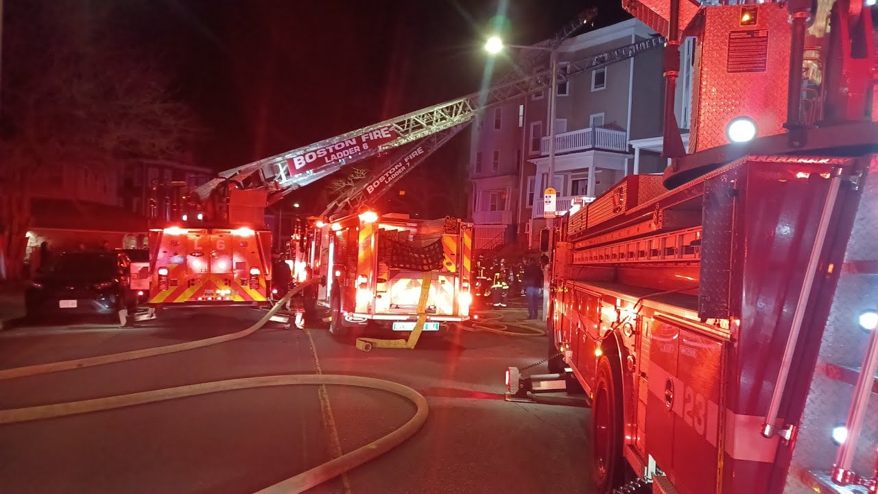 Boston fire department respond to a struck box at 355 Bowdoin street in Dorchester.