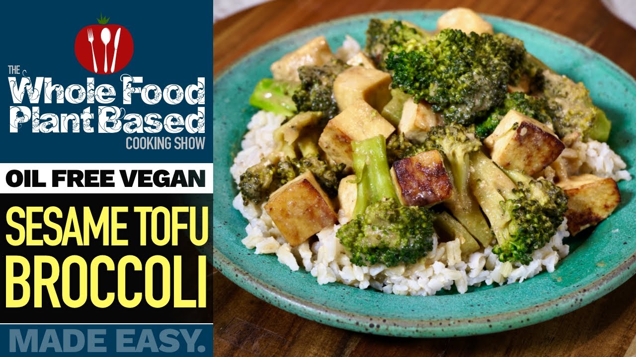 PLANT BASED SESAME TOFU & BROCCOLI 🥦 A sweet & sour vegan delight!