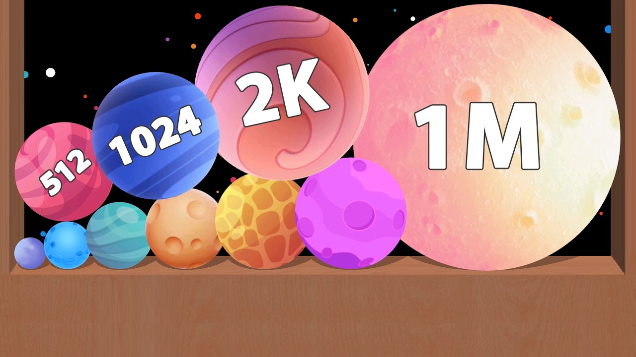 Suika Planet Merge - Suika Game (Watermelon Games) Merge Balls 2048, I Want Sun, Drop And Merge