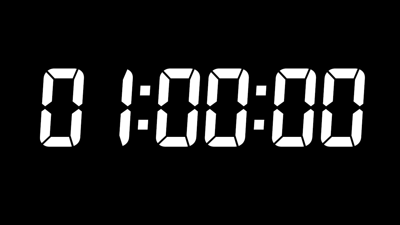 1 Hour Countdown Timer - Retro Beeps 🔔