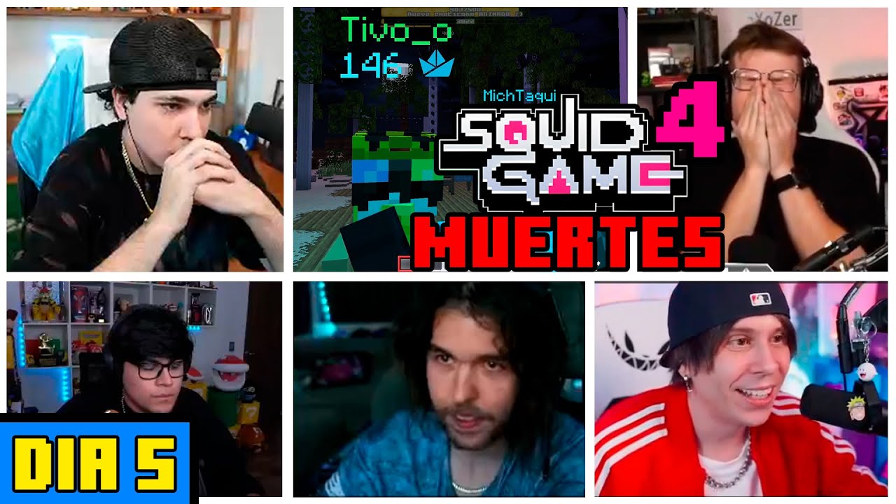 TODAS LAS MUERTES SQUID CRAFT 4 - DIA 5