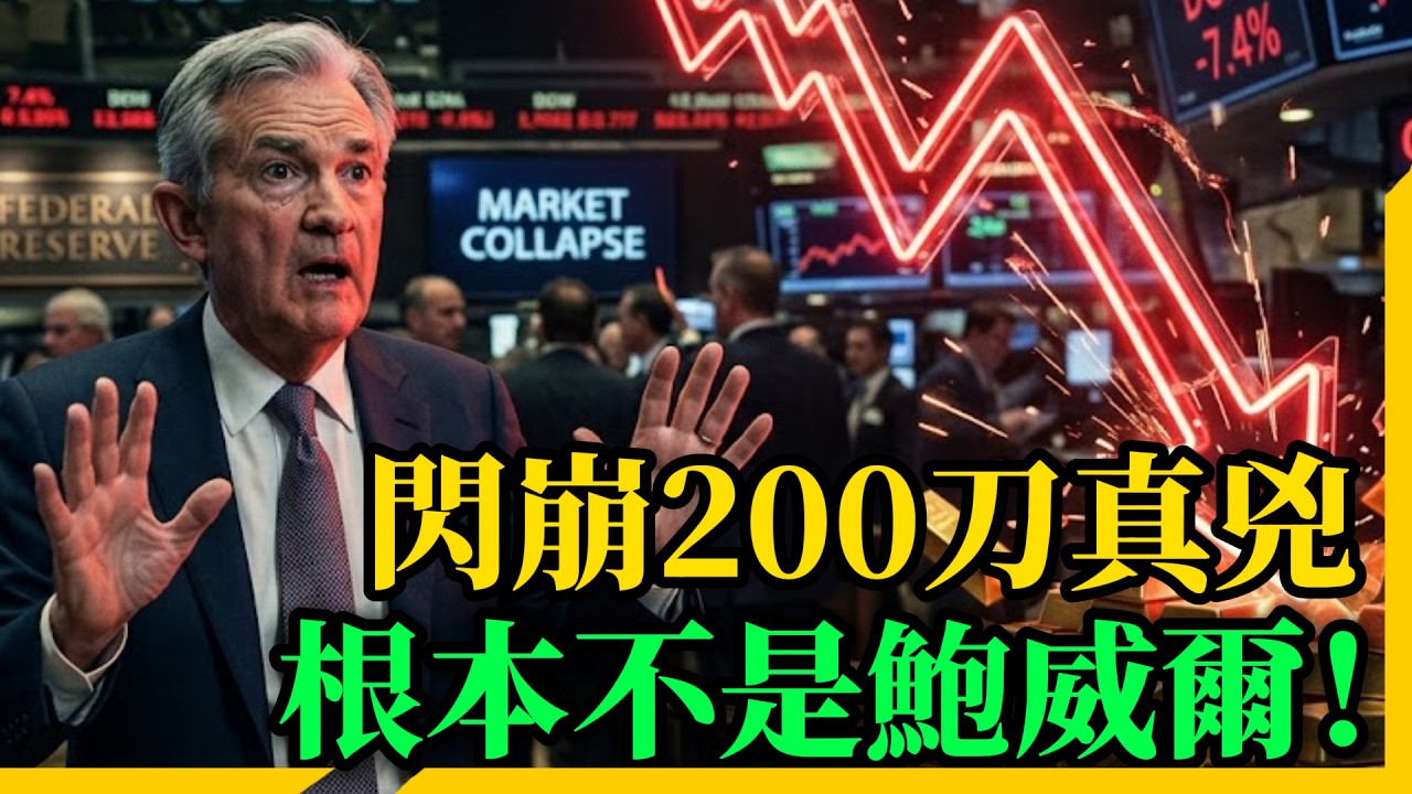 黃金閃崩$200美元，真相遠比美聯儲更可怕！🚨 鮑威爾還沒開口金價就崩了3.5%？全網無視的“恐怖數據”才是真兇！