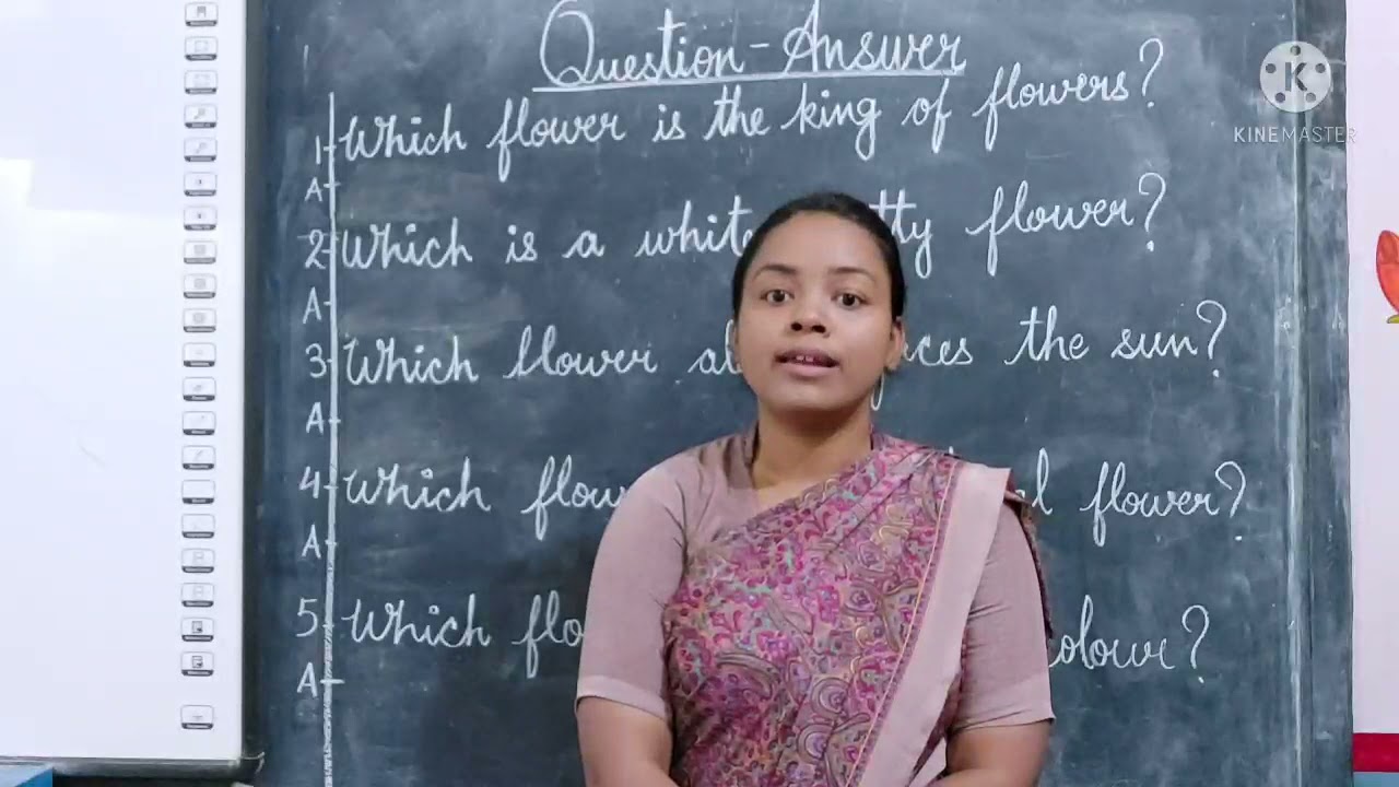 Questions-answers on flowers | Worksheet | Class UKG | #pre_education