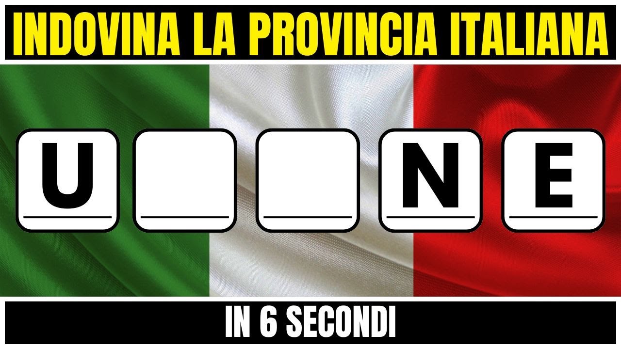 Indovina la provincia italiana in 6 secondi | QUIZ GEOGRAFIA