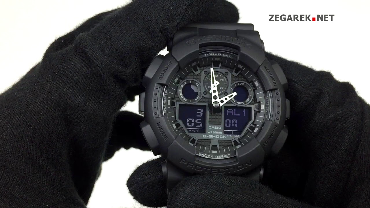 Ustawienie alarmu w Casio G-SHOCK GA-100  | ZEGAREK.NET