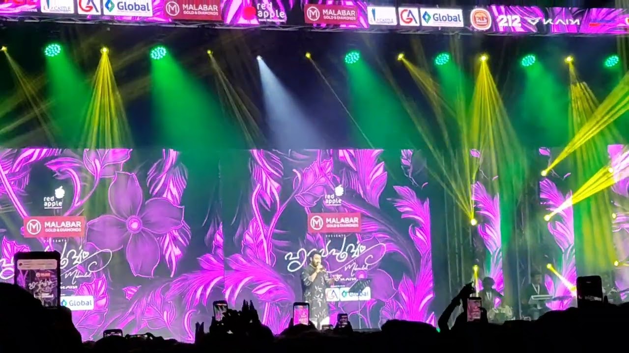 Legendary Superstar Mohanlal singing Onam songs in Qatar QNCC.