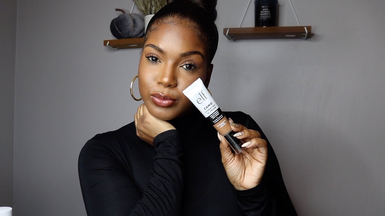 NEW!! ELF Camo Hydrating CC Cream Review & Wear Test | Angie Monique #elfcosmetics