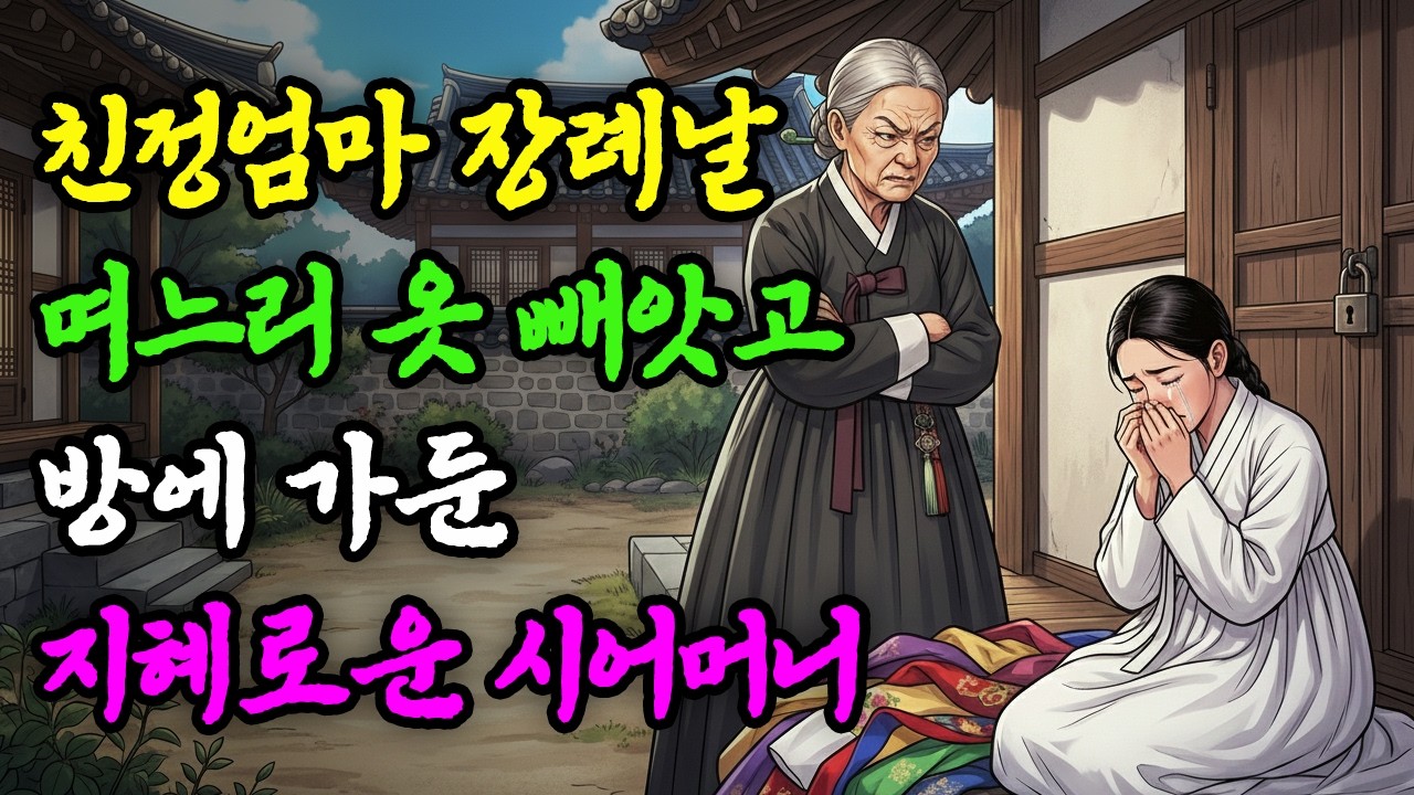 친정엄마 장례날 며느리 옷 빼앗고 방에 가둔 지혜로운 시어머니 | 야담 설화 전설 민담 옛날이야기 사연 수면동화 오디오북