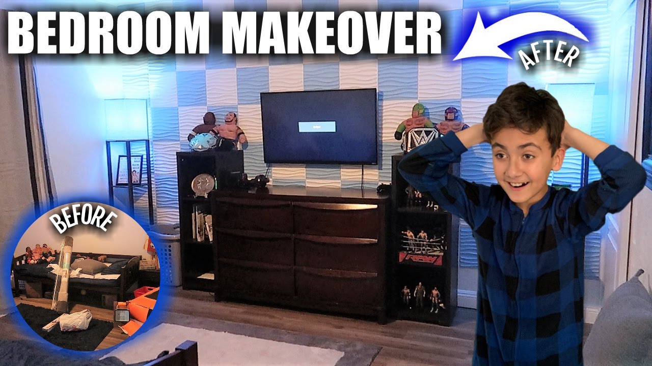 We SURPRISED Elijah with an EXTREME BEDROOM MAKEOVER turning HIS ROOM INTO A GAMING HIDEOUT