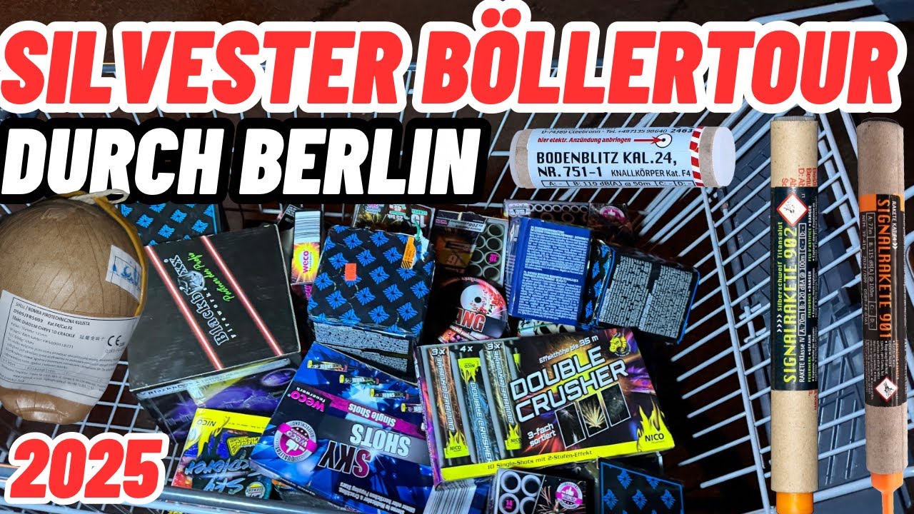 Silvester Böllertour durch Berlin mit einem Einkaufswagen 2025 🧨🎆
