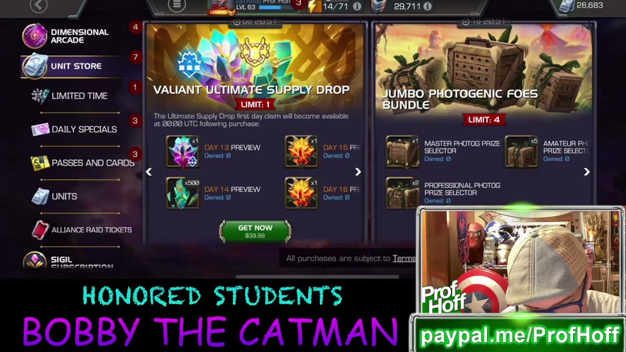 Давайте оценим новый ультимативный сброс припасов Valiant! Marvel Contest of Champions