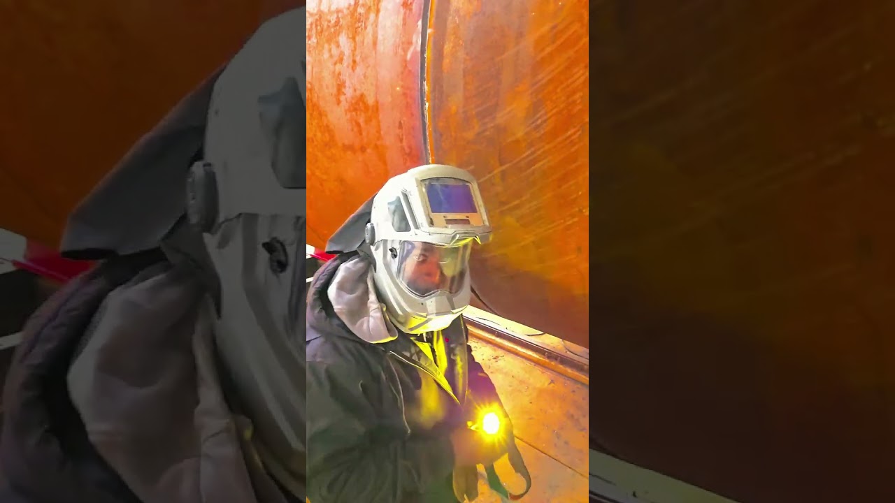 Caisson welding with flux core 