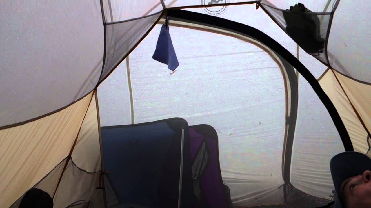 Riding out a rain storm in my Big Agnes tent