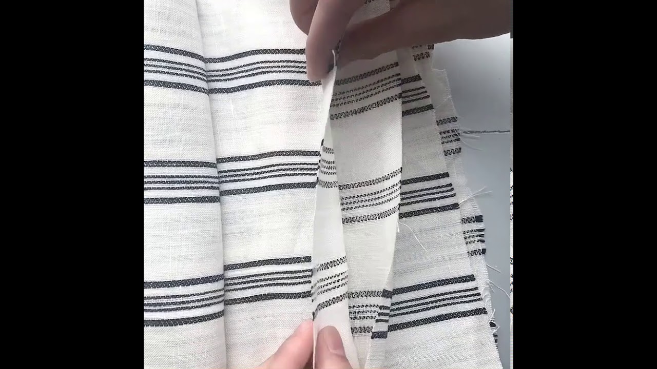 Eco-friendly soft woven yarn dyed stripe pure hemp fabric