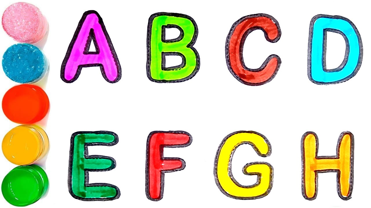 Песенка про фонетику алфавита // Рисование заглавных букв алфавита от А до Я для начинающих // AB...