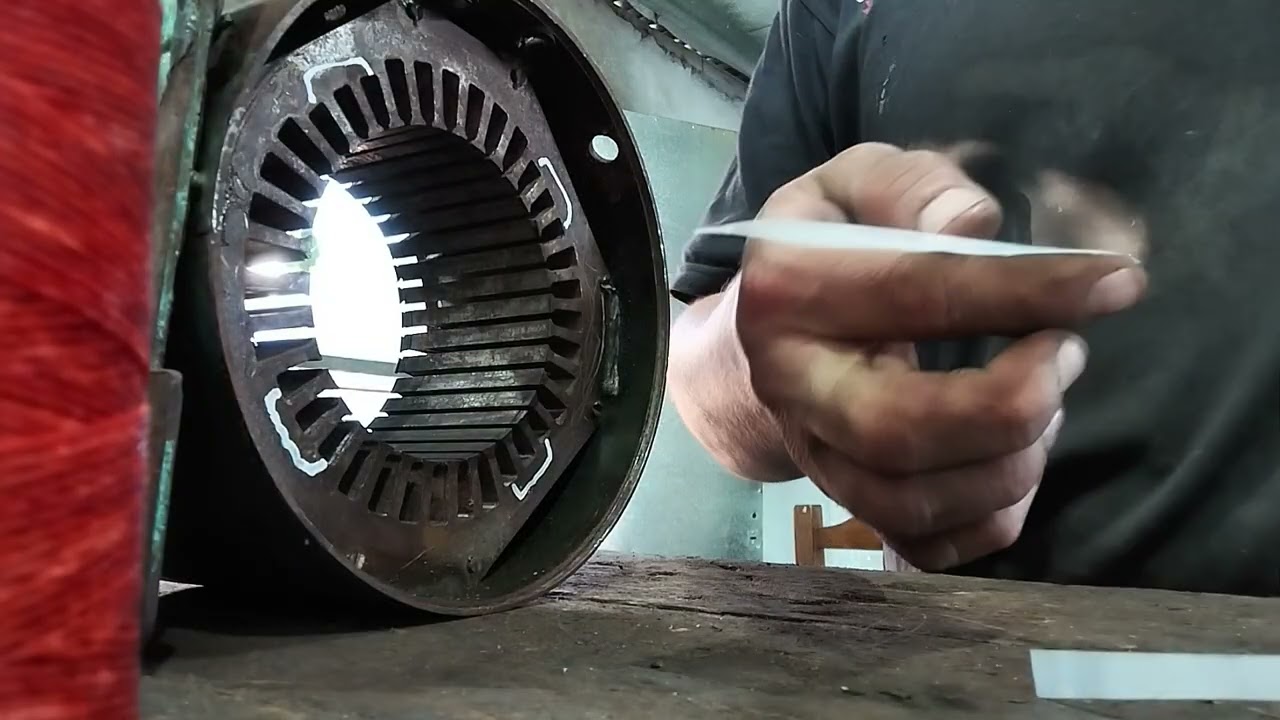 Bobinado de motor 1 HP monofásico 1400 RPM - PARTE 1